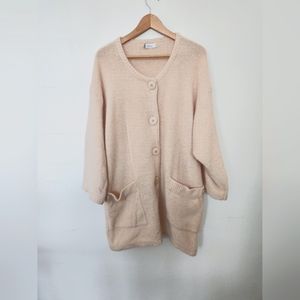 Vintage Thalie Lambswool and Angora Oversized Cardigan Medium